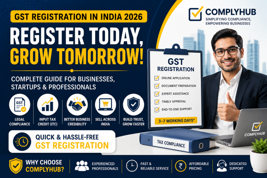 GST Registration in India (2026): Complete Guide for Businesses, Startups & Professionals
